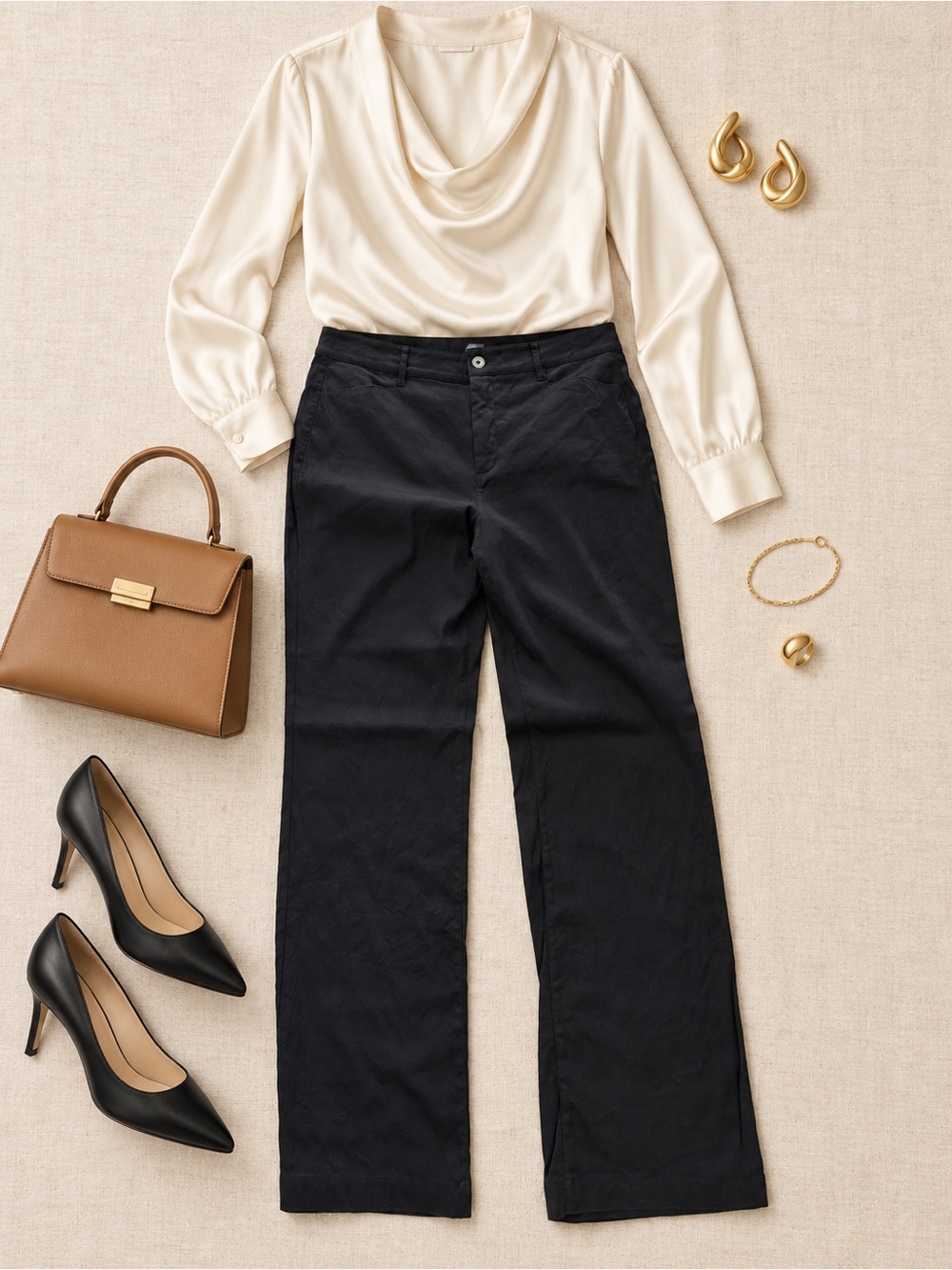 NYDJ Black Straight-Leg Trousers